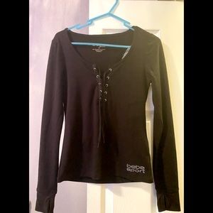 Bebe Sport XS lace up sweater